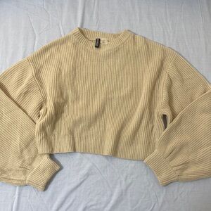 Beige cropped sweater